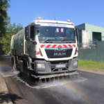Balayage de voiries avec AFC - Nettoyage haute pression réalisé par AFC Balayage sur une route communale en Alsace.